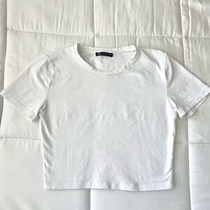 Zara Women's Crop Top- White
